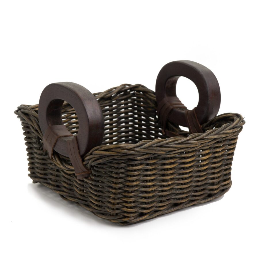 Textured Decorative Wicker Napkin Basket