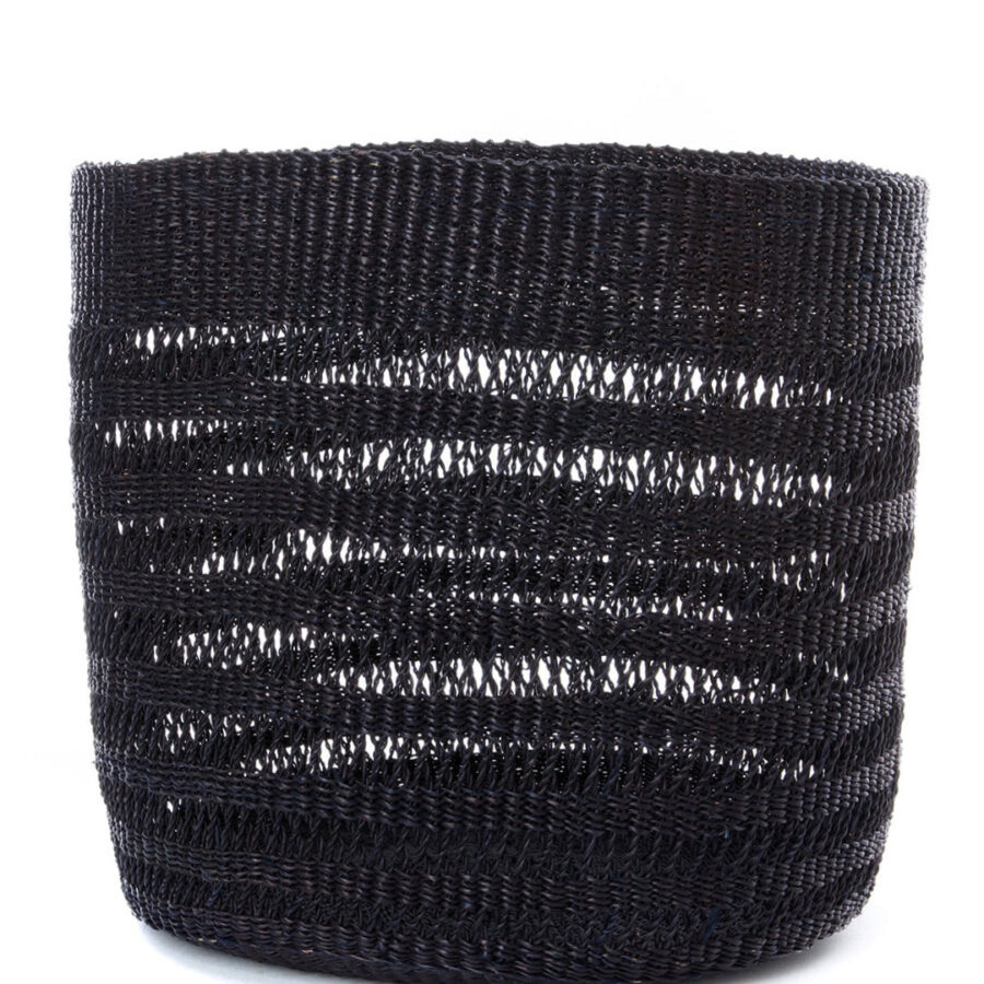 Woven Midnight Lace Basket Large