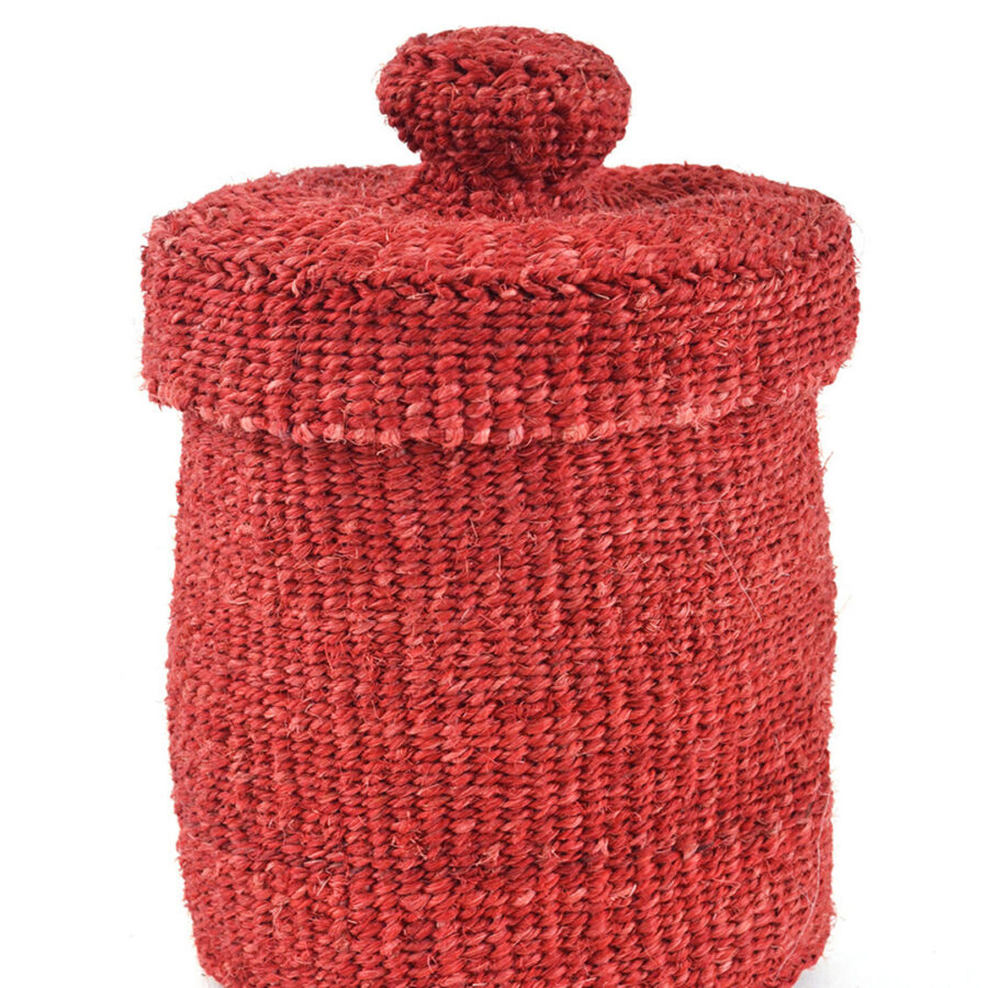 Red Sisal Mini Container Basket
