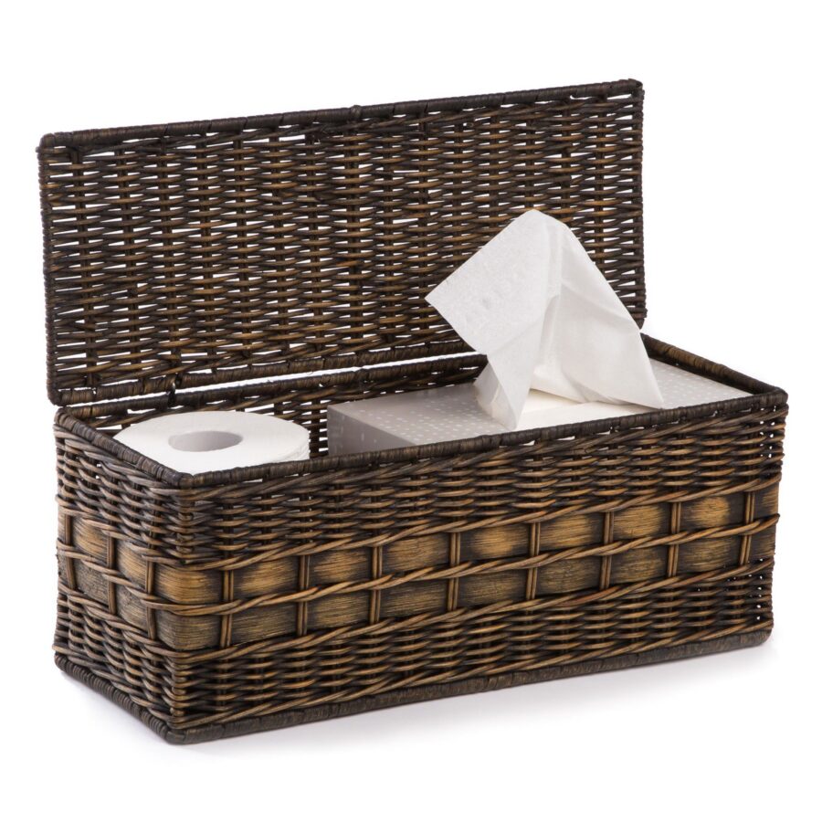 Structured Lidded Wicker Box