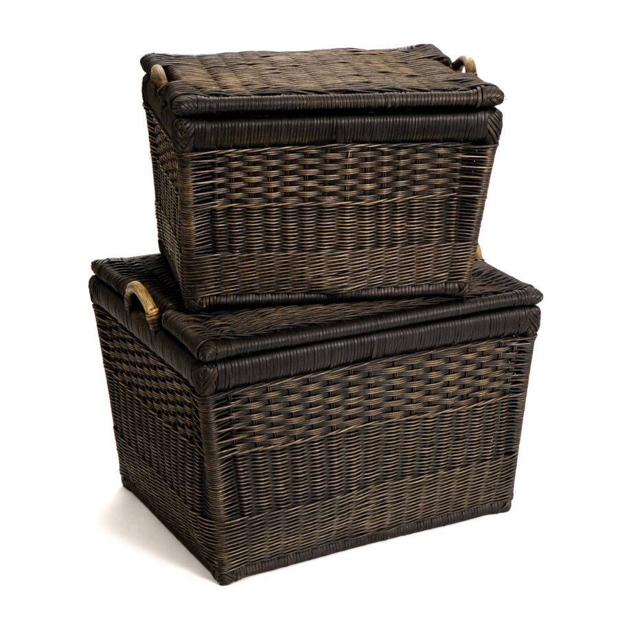 Lift-off Lid Woven Storage Basket for Everyday Storage