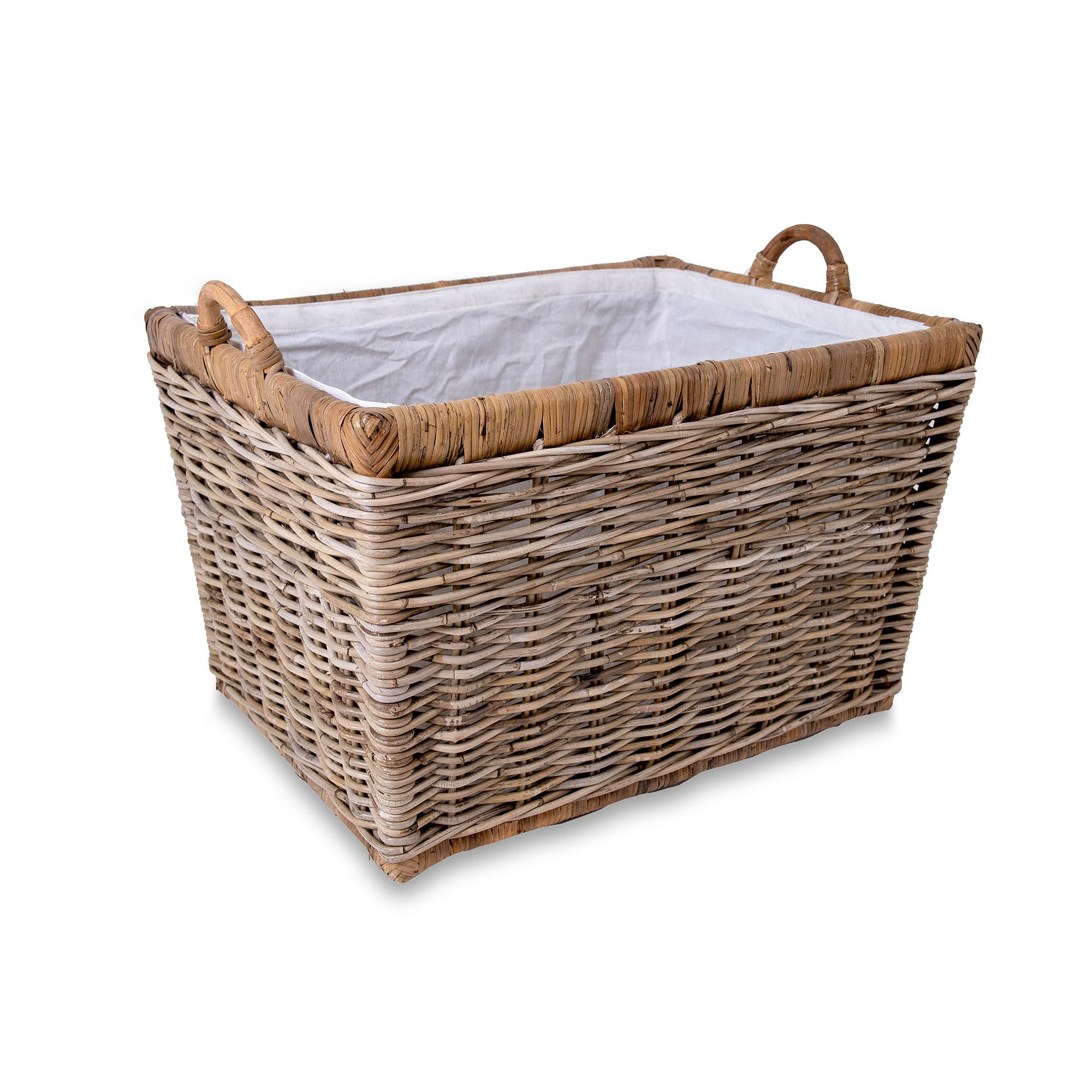 Handwoven Lift-off Lid Natural Woven Storage Basket - Image 7