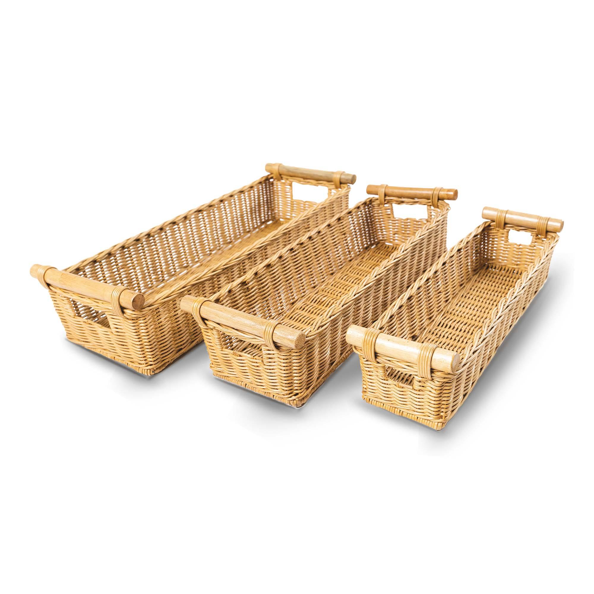 Long Narrow Pole Handle Woven Basket for Everyday Storage - Image 3