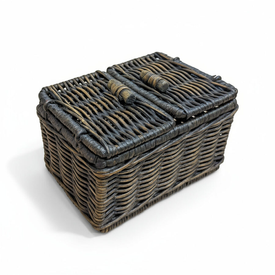 Mini Lidded Handwoven Wicker Box