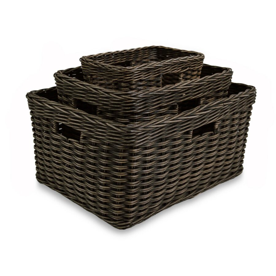 Classic Rectangular Deep Woven Storage Basket