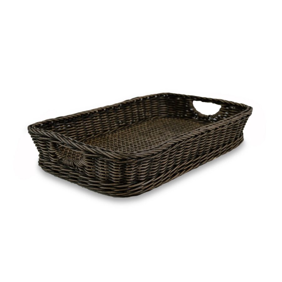 Rectangular Handwoven Wicker Serving Tray