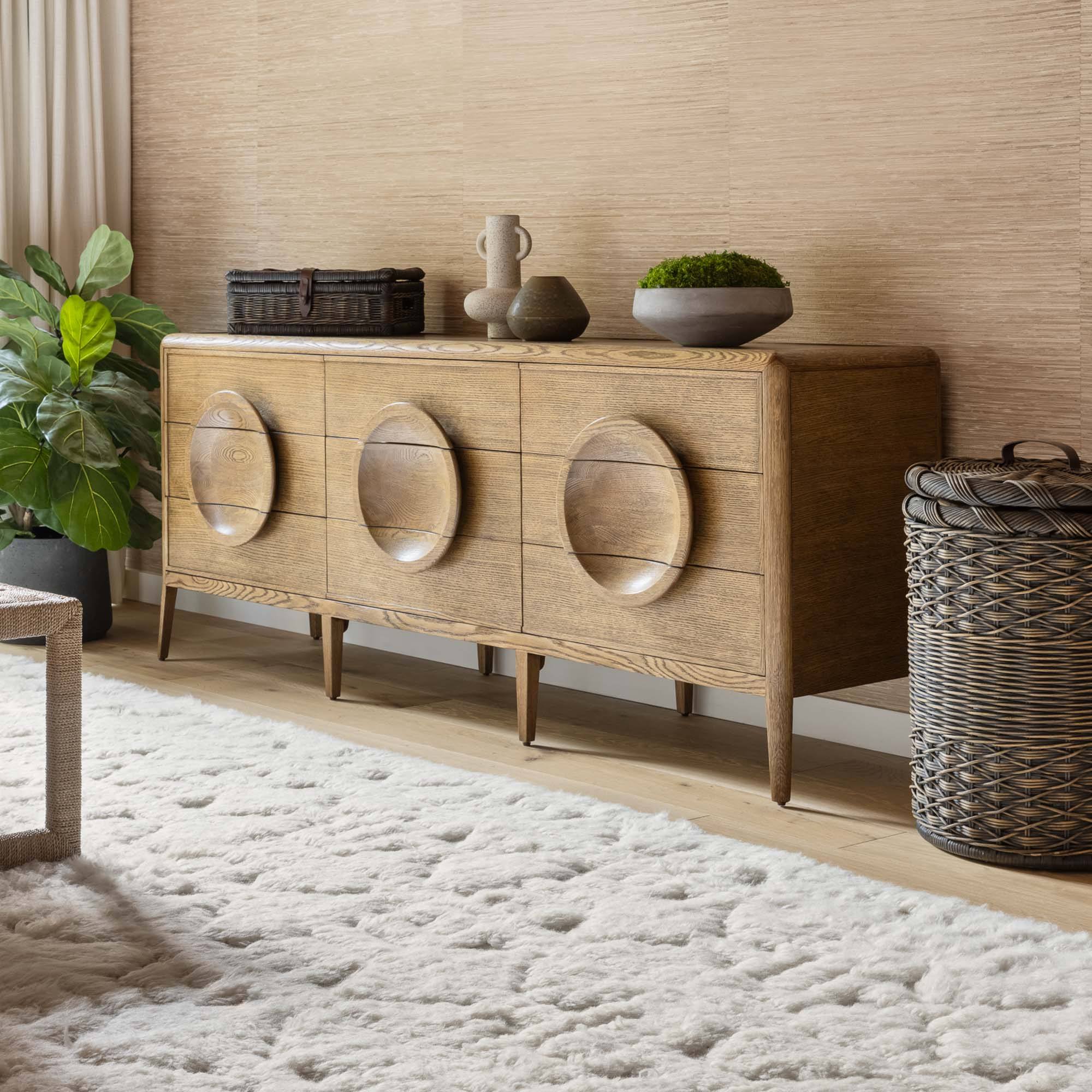 Textured Covered Woven Storage Basket - Image 7