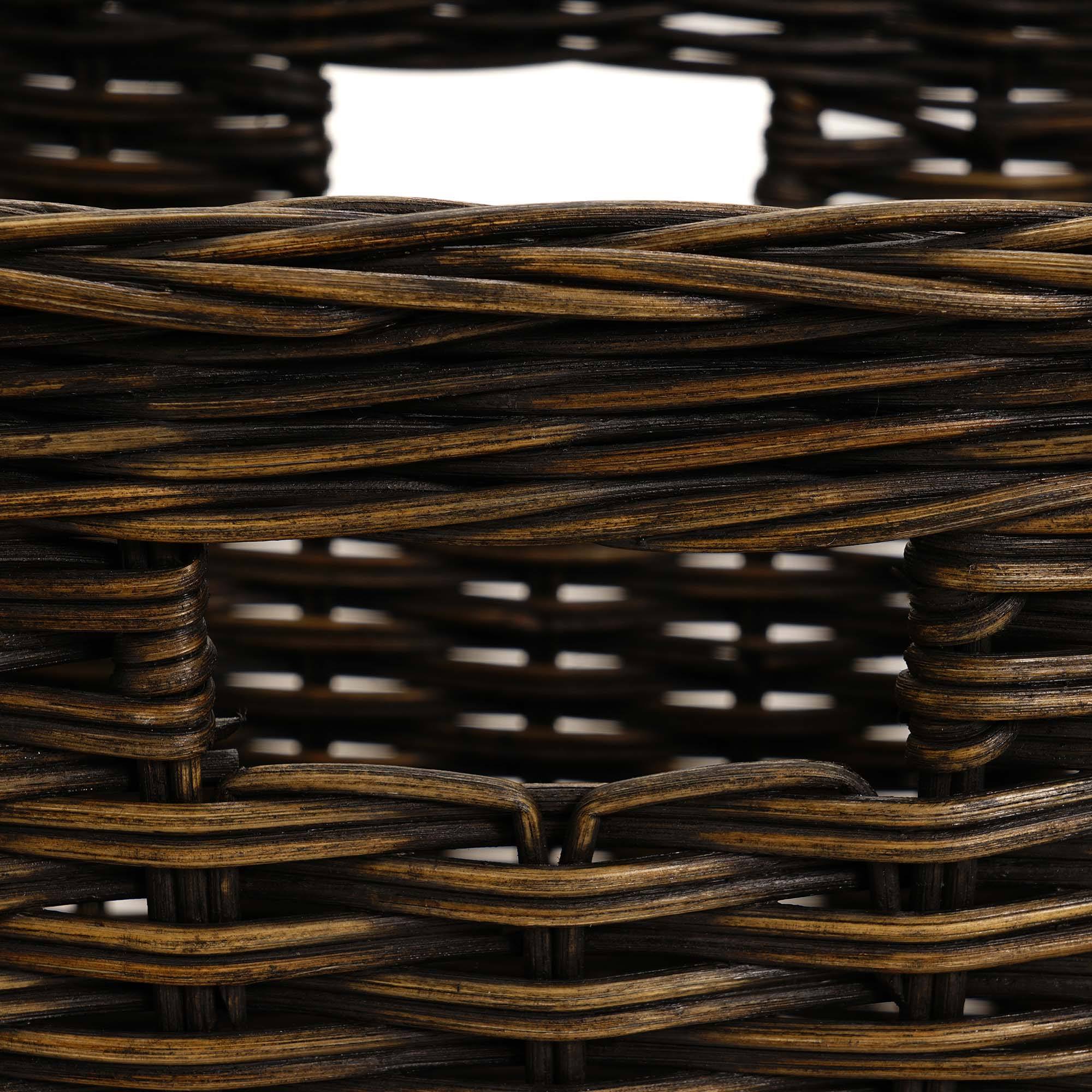 Handwoven Tall Rectangular Woven Storage Basket - Image 10