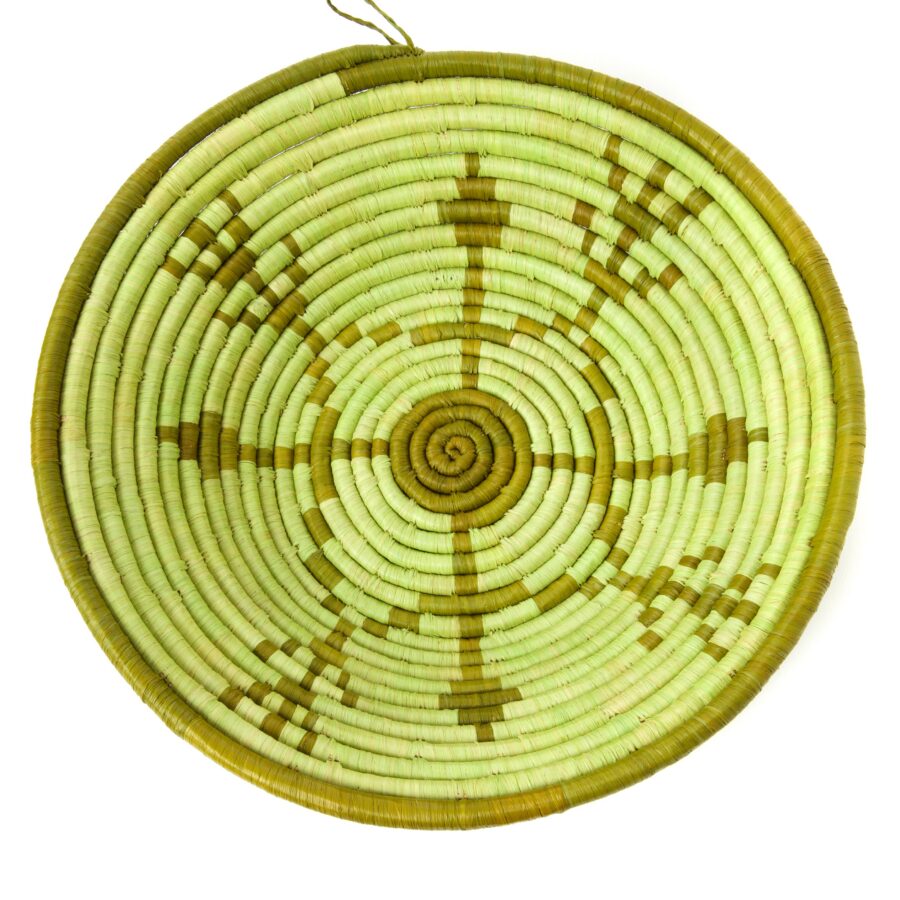 Green Meadow Coiled Raffia Basket