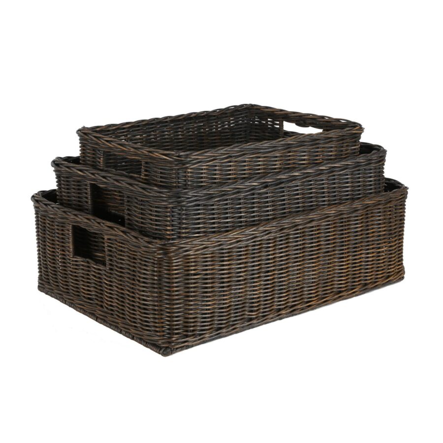 Underbed Woven Storage Basket with Practical Detail