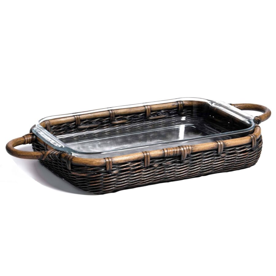 Structured Wicker Casserole Basket